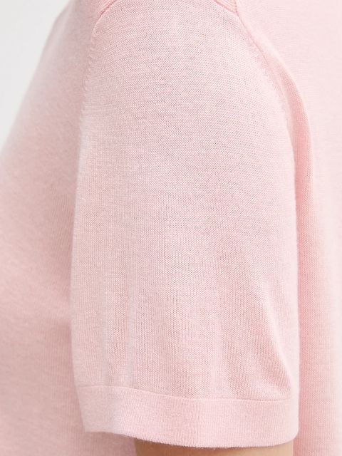 United Colors of Benetton t-shirt z jedwabiem damskie kolor różowy 1ZRED10BK