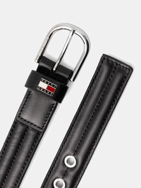 Tommy Jeans pasek skórzany damski kolor czarny AW0AW17915 - zdjęcie produktu nr 2