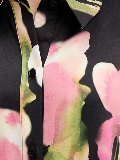 Stine Goya koszula damska kolor czarny regular z kołnierzykiem klasycznym SG-AW25-T091-2263