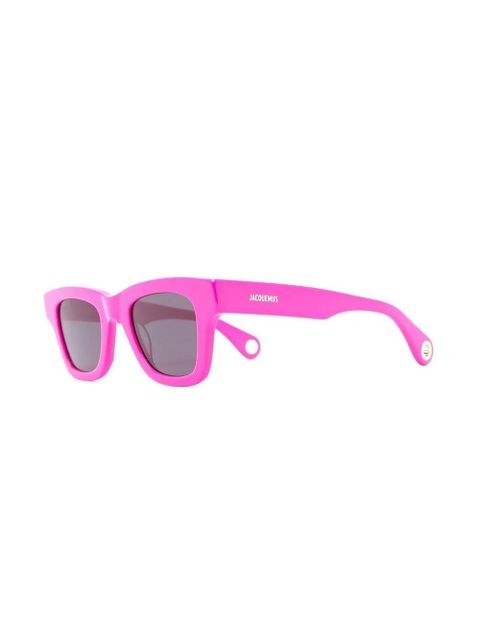 Jacquemus square-frame tinted sunglasses - Pink - zdjęcie produktu nr 2
