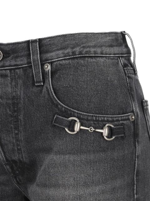 Gucci horsebit straight jeans - Black