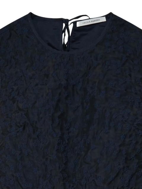 Cecilie Bahnsen Bea cloqué peplum top - Blue - zdjęcie produktu nr 2