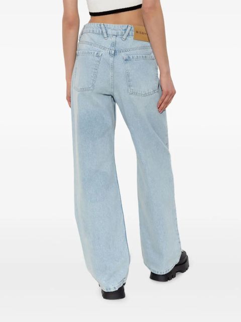 MISBHV monogram-pattern jeans - Blue