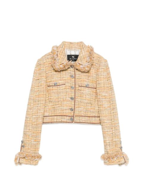 ETRO fringe-trim tweed jacket - Neutrals - zdjęcie produktu nr 1