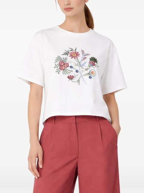 Weekend Max Mara floral-embroidered T-shirt - White - zdjęcie produktu nr 2