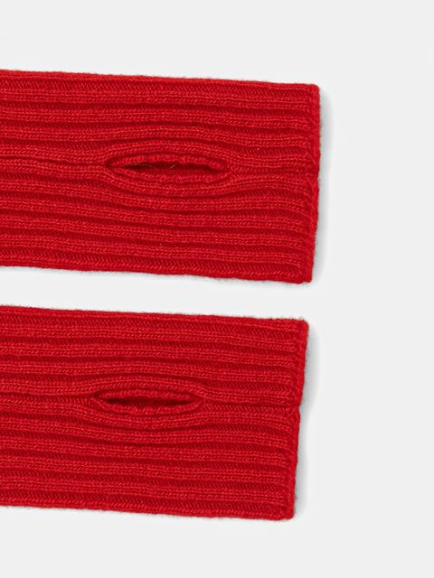 Answear.LAB mitenki wełniane damskie kolor czerwony