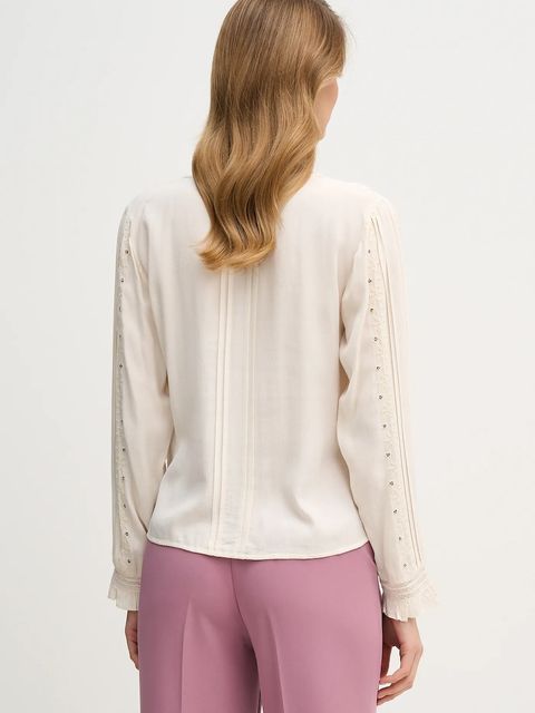 Hoss Intropia koszula damska kolor beżowy regular 6282692