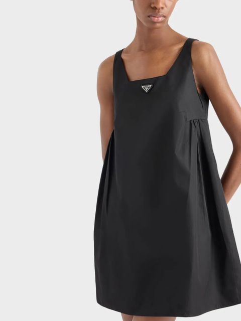 Prada triangle-logo mini dress - Black
