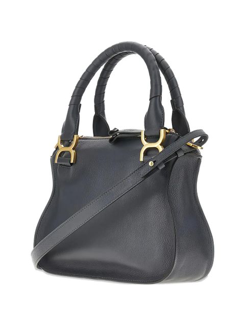 Chloé small Marcie leather tote bag - Blue - zdjęcie produktu nr 2