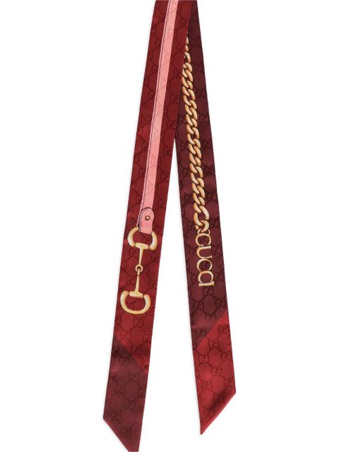 Gucci printed silk scarf - Red - zdjęcie produktu nr 2