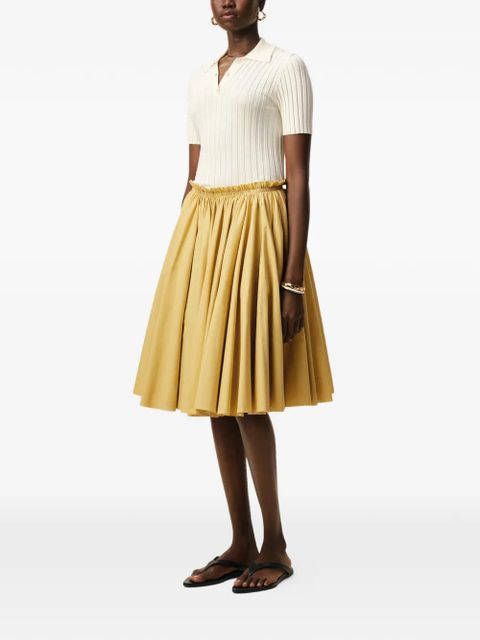 AMI Paris ruffled midi skirt - Neutrals