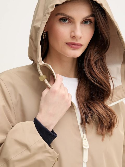 MACKAGE parka damska kolor beżowy przejściowa MEKELLE.Z