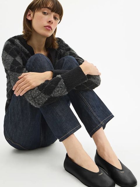 Coach baleriny skórzane Houston Ballet kolor czarny CCH74