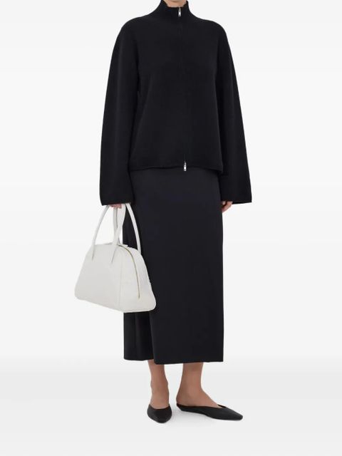 LouLou de Saison Gabi zipped stand-collar cardigan - Black - zdjęcie produktu nr 2