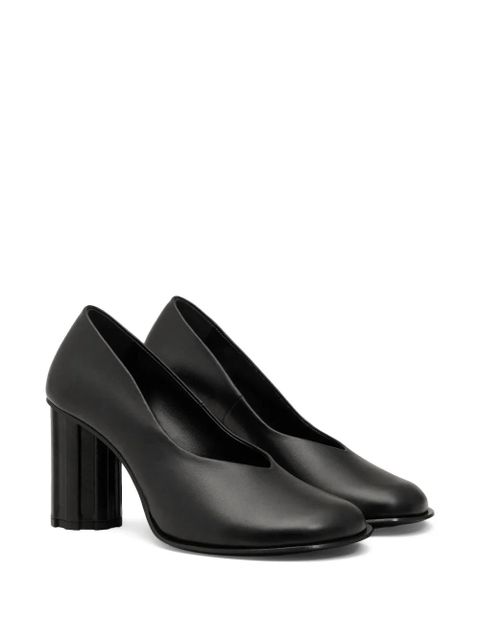 AMI Paris 60mm Piano anatomical-toe leather pumps - Black