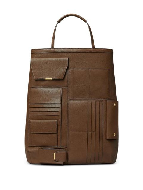 Tory Burch multi pocket tote bag - Brown