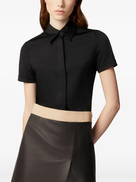Tod's turn-up cuff polo top - Black
