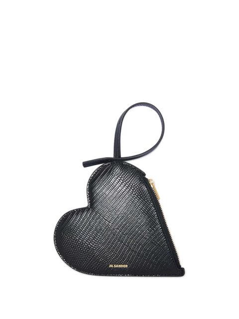 Jil Sander heart-shaped leather pouch - Black - zdjęcie produktu nr 1