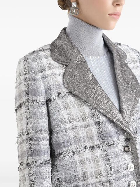 Dolce & Gabbana tartan-check blazer - Grey