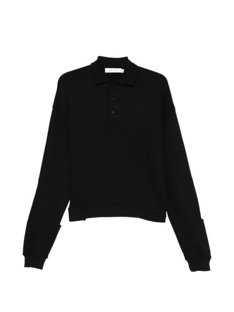 Aya Muse collared patched polo shirt - Black - zdjęcie produktu nr 1