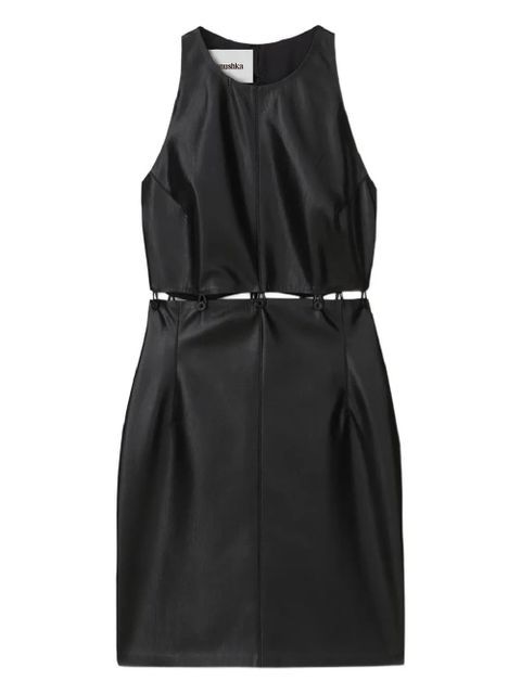 Nanushka Layan button sleeveless mini dress - Black - zdjęcie produktu nr 1
