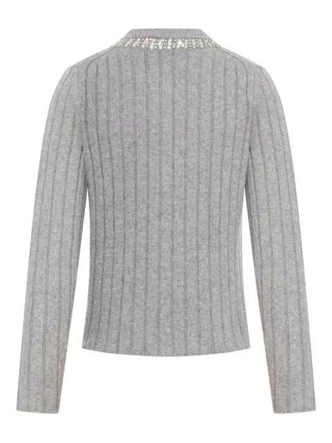Gucci ribbed-knit cardigan - Grey - zdjęcie produktu nr 2