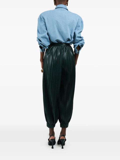Rowen Rose pleated balloon trousers - Green