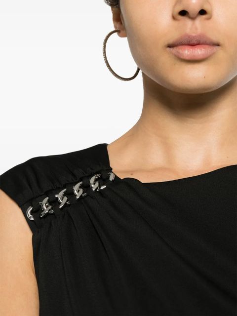 Lauren Ralph Lauren chain-link detail midi dress - Black - zdjęcie produktu nr 2