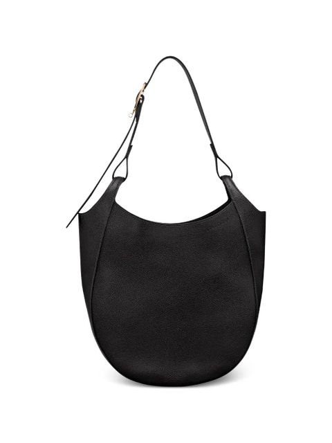 Longchamp curved leather shoulder bag - Black - zdjęcie produktu nr 1