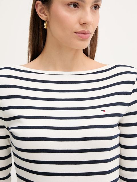Tommy Hilfiger longsleeve bawełniany kolor granatowy WW0WW40589