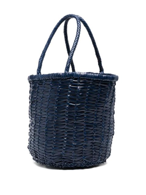 DRAGON DIFFUSION woven leather bucket bag - Blue
