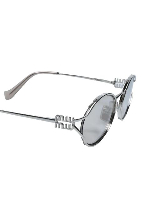 Miu Miu Eyewear 0MU 52YS oval-frame sunglasses - Silver
