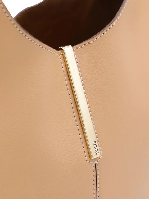 Tod's small top-handle gold-bar tote bag - Brown