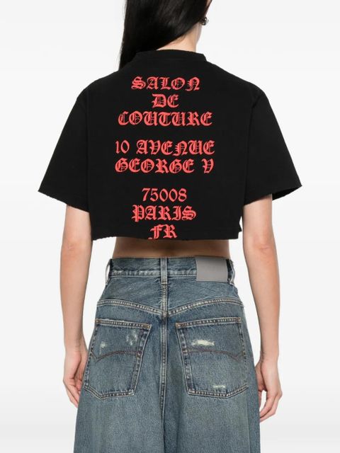 Balenciaga Sacré Cœur crop top - Black
