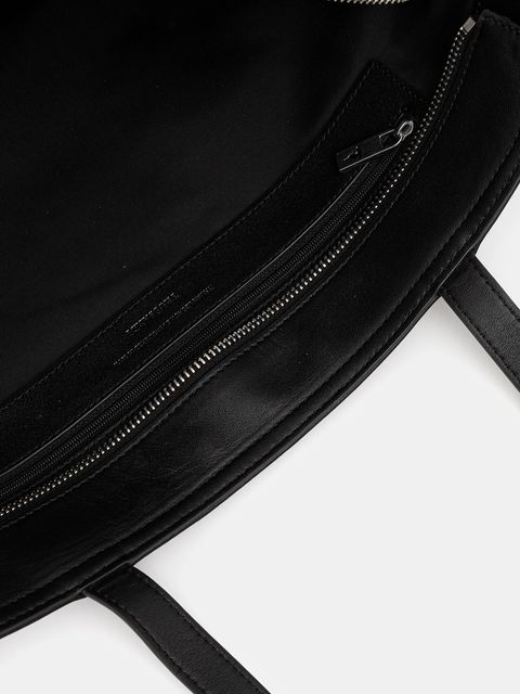 Trussardi torebka skórzana kolor czarny Z644E006025N