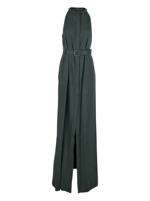 TOM FORD belted halterneck maxi dress - Green - zdjęcie produktu nr 1