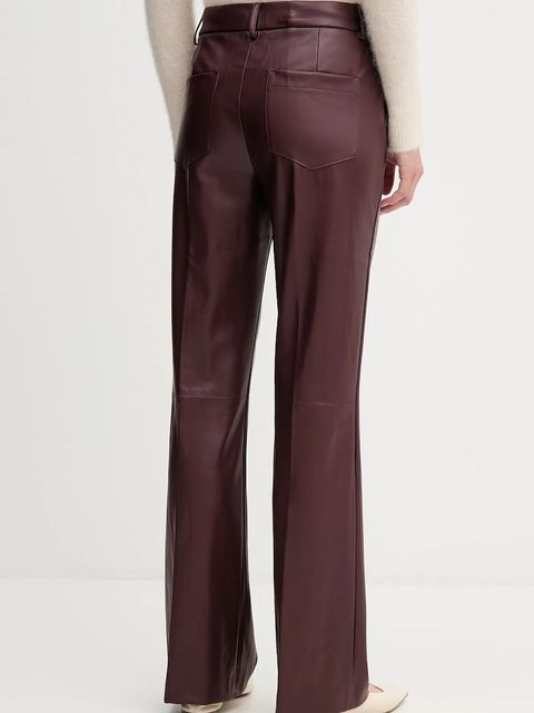 Sandro Ferrone spodnie damskie kolor bordowy dzwony high waist S15YBFDENISE - zdjęcie produktu nr 2