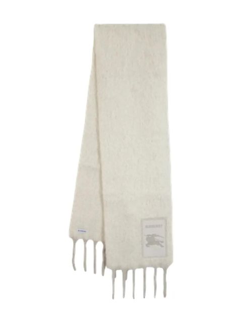 Burberry brushed logo-plaque scarf - White - zdjęcie produktu nr 1