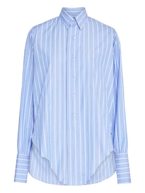 Maison Margiela striped long-sleeved shirt - Blue - zdjęcie produktu nr 1