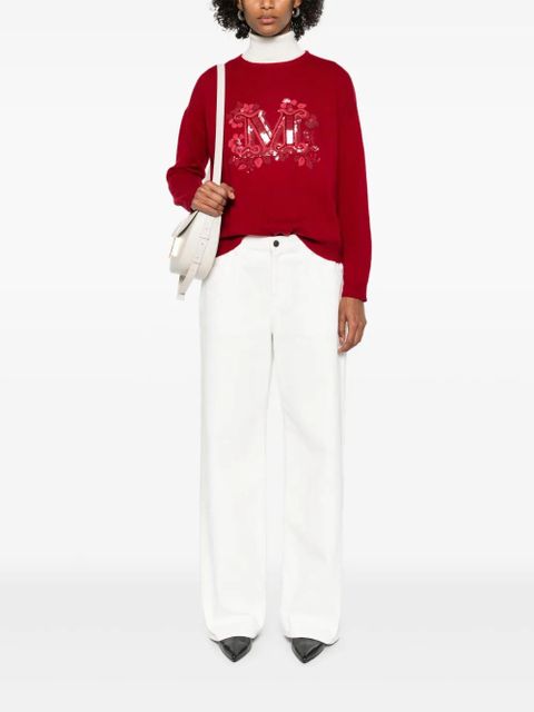 Max Mara sequin-embellished sweater - Red - zdjęcie produktu nr 2