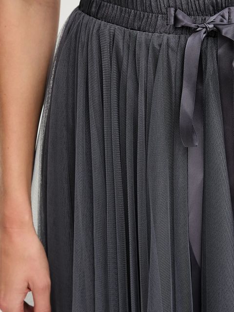 Answear.LAB spódnica kolor szary maxi rozkloszowana