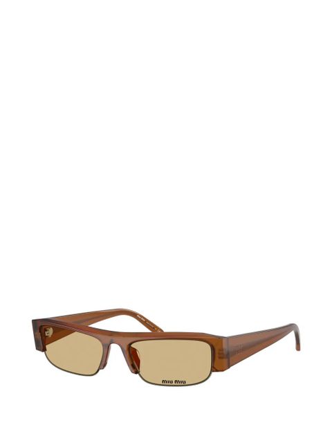 Miu Miu Eyewear Vedette rectangle-frame sunglasses - Brown - zdjęcie produktu nr 2
