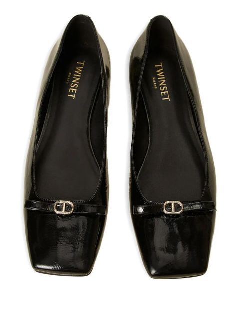 TWINSET bow flat pumps - Black