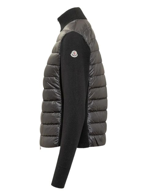 Moncler logo-patch zip jackets - Black