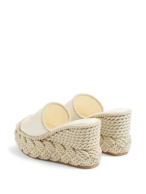 Valentino Garavani 100mm VLogo Torchon sandals - Neutrals