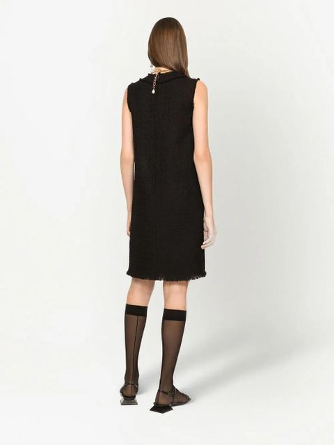 Dolce & Gabbana DNA DG-logo tweed midi dress - Black