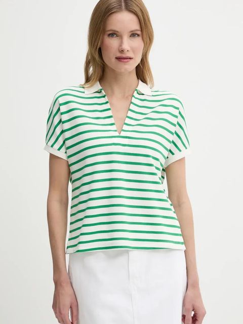 Tommy Hilfiger polo damski kolor zielony WW0WW44512 - zdjęcie produktu nr 1