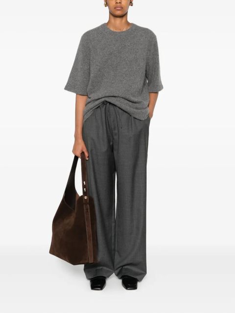 LouLou de Saison drawstring wool trousers - Grey - zdjęcie produktu nr 2