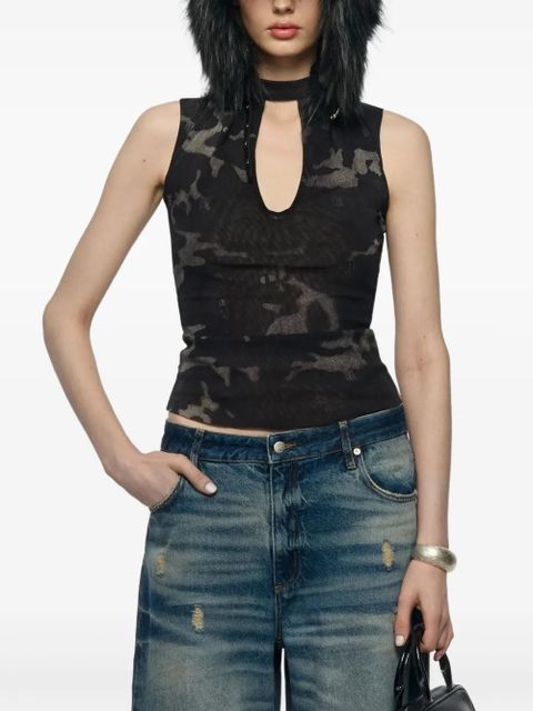 MISBHV camo mesh tank top - Black