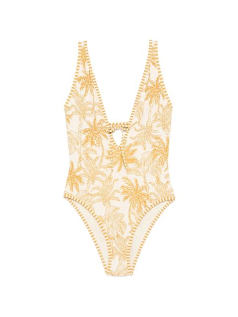 ERES Destination cut-out palm-tree swimsuit - Neutrals - zdjęcie produktu nr 1